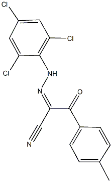 3-(4-methylphenyl)-3-oxo-2-[(2,4,6-trichlorophenyl)hydrazono]propanenitrile 结构式