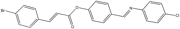 4-{[(4-chlorophenyl)imino]methyl}phenyl 3-(4-bromophenyl)acrylate 结构式