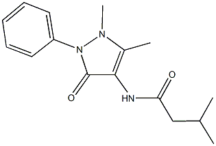 N-(1,5-dimethyl-3-oxo-2-phenyl-2,3-dihydro-1H-pyrazol-4-yl)-3-methylbutanamide 结构式