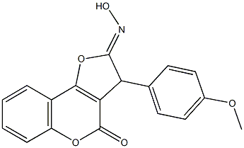 3-(4-methoxyphenyl)-4H-furo[3,2-c]chromene-2,4(3H)-dione 2-oxime 结构式
