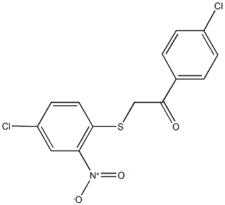 2-({4-chloro-2-nitrophenyl}sulfanyl)-1-(4-chlorophenyl)ethanone 结构式