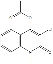 3-chloro-1-methyl-2-oxo-1,2-dihydro-4-quinolinyl acetate 结构式