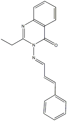 2-ethyl-3-[(3-phenyl-2-propenylidene)amino]-4(3H)-quinazolinone 结构式