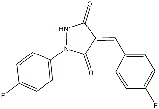 4-(4-fluorobenzylidene)-1-(4-fluorophenyl)-3,5-pyrazolidinedione 结构式