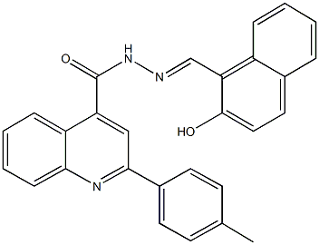 N'-[(2-hydroxy-1-naphthyl)methylene]-2-(4-methylphenyl)-4-quinolinecarbohydrazide 结构式