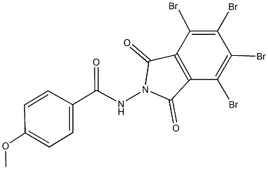 4-methoxy-N-(4,5,6,7-tetrabromo-1,3-dioxo-1,3-dihydro-2H-isoindol-2-yl)benzamide 结构式