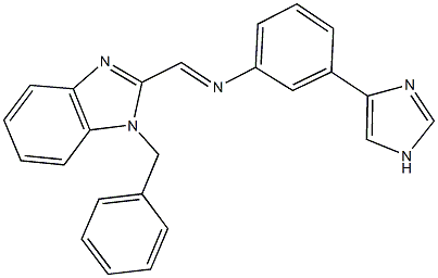 N-[(1-benzyl-1H-benzimidazol-2-yl)methylene]-N-[3-(1H-imidazol-4-yl)phenyl]amine 结构式