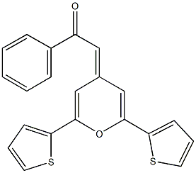 2-[2,6-di(2-thienyl)-4H-pyran-4-ylidene]-1-phenylethanone 结构式