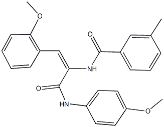 N-[1-[(4-methoxyanilino)carbonyl]-2-(2-methoxyphenyl)vinyl]-3-methylbenzamide 结构式