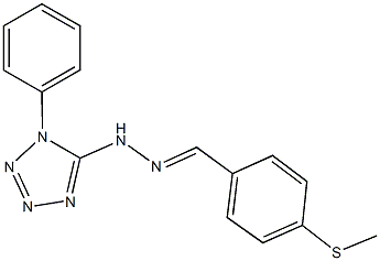 4-(methylsulfanyl)benzaldehyde (1-phenyl-1H-tetraazol-5-yl)hydrazone 结构式