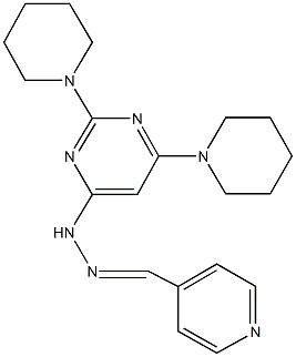 isonicotinaldehyde [2,6-di(1-piperidinyl)-4-pyrimidinyl]hydrazone 结构式