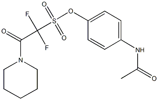 4-(acetylamino)phenyl 1,1-difluoro-2-oxo-2-(1-piperidinyl)ethanesulfonate 结构式