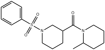 2-methyl-1-{[1-(phenylsulfonyl)-3-piperidinyl]carbonyl}piperidine 结构式