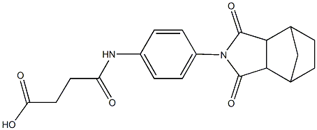 4-[4-(3,5-dioxo-4-azatricyclo[5.2.1.0~2,6~]dec-4-yl)anilino]-4-oxobutanoic acid 结构式