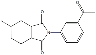 2-(3-acetylphenyl)-5-methylhexahydro-1H-isoindole-1,3(2H)-dione 结构式