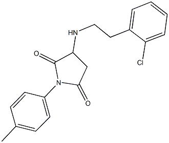 3-{[2-(2-chlorophenyl)ethyl]amino}-1-(4-methylphenyl)-2,5-pyrrolidinedione 结构式