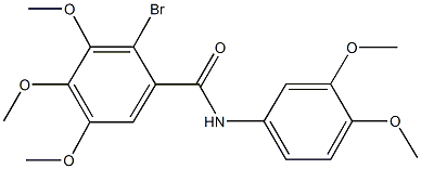 2-bromo-N-(3,4-dimethoxyphenyl)-3,4,5-trimethoxybenzamide 结构式