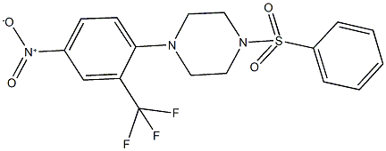 1-[4-nitro-2-(trifluoromethyl)phenyl]-4-(phenylsulfonyl)piperazine 结构式