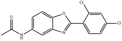 N-[2-(2,4-dichlorophenyl)-1,3-benzoxazol-5-yl]acetamide 结构式