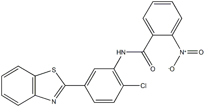 N-[5-(1,3-benzothiazol-2-yl)-2-chlorophenyl]-2-nitrobenzamide 结构式