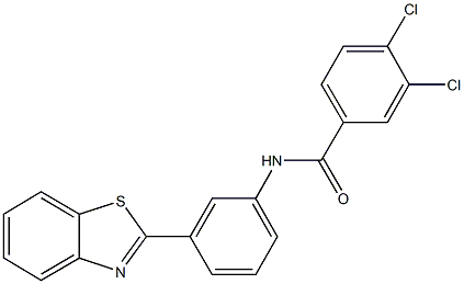 N-[3-(1,3-benzothiazol-2-yl)phenyl]-3,4-dichlorobenzamide 结构式