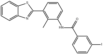 N-[3-(1,3-benzothiazol-2-yl)-2-methylphenyl]-3-iodobenzamide 结构式