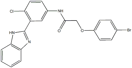 N-[3-(1H-benzimidazol-2-yl)-4-chlorophenyl]-2-(4-bromophenoxy)acetamide 结构式