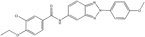 3-chloro-4-ethoxy-N-[2-(4-methoxyphenyl)-2H-1,2,3-benzotriazol-5-yl]benzamide 结构式