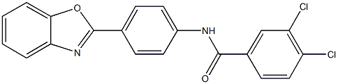 N-[4-(1,3-benzoxazol-2-yl)phenyl]-3,4-dichlorobenzamide 结构式