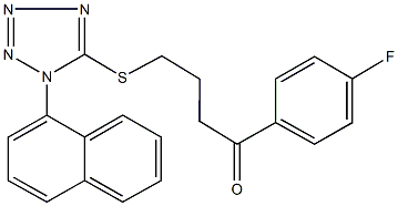 1-(4-fluorophenyl)-4-{[1-(1-naphthyl)-1H-tetraazol-5-yl]sulfanyl}-1-butanone 结构式