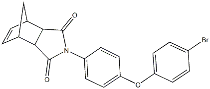 4-[4-(4-bromophenoxy)phenyl]-4-azatricyclo[5.2.1.0~2,6~]dec-8-ene-3,5-dione 结构式