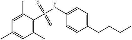 N-(4-butylphenyl)-2,4,6-trimethylbenzenesulfonamide 结构式