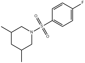 1-[(4-fluorophenyl)sulfonyl]-3,5-dimethylpiperidine 结构式