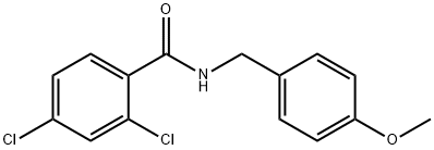 2,4-dichloro-N-(4-methoxybenzyl)benzamide 结构式