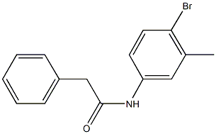 N-(4-bromo-3-methylphenyl)-2-phenylacetamide 结构式