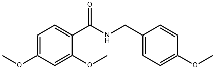2,4-dimethoxy-N-(4-methoxybenzyl)benzamide 结构式