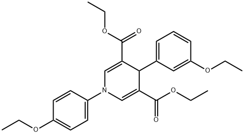 diethyl 4-(3-ethoxyphenyl)-1-(4-ethoxyphenyl)-1,4-dihydro-3,5-pyridinedicarboxylate 结构式