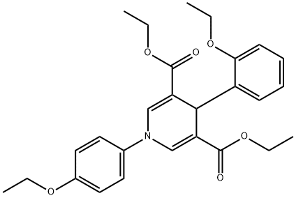 diethyl 4-(2-ethoxyphenyl)-1-(4-ethoxyphenyl)-1,4-dihydro-3,5-pyridinedicarboxylate 结构式