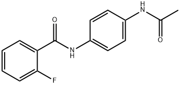 N-[4-(acetylamino)phenyl]-2-fluorobenzamide 结构式