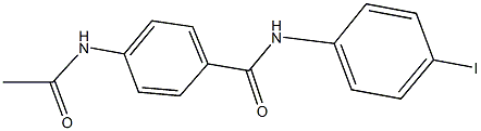 4-(acetylamino)-N-(4-iodophenyl)benzamide 结构式