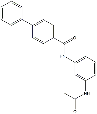 N-[3-(acetylamino)phenyl][1,1'-biphenyl]-4-carboxamide 结构式