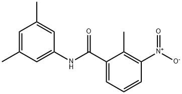 N-(3,5-dimethylphenyl)-3-nitro-2-methylbenzamide 结构式