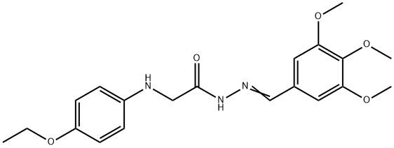 2-(4-ethoxyanilino)-N'-(3,4,5-trimethoxybenzylidene)acetohydrazide 结构式