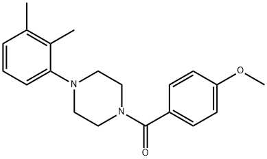 1-(2,3-dimethylphenyl)-4-(4-methoxybenzoyl)piperazine 结构式