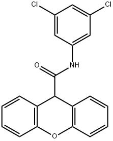 N-(3,5-dichlorophenyl)-9H-xanthene-9-carboxamide 结构式