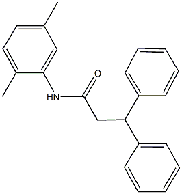 N-(2,5-dimethylphenyl)-3,3-diphenylpropanamide 结构式