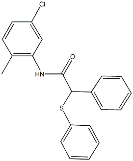 N-(5-chloro-2-methylphenyl)-2-phenyl-2-(phenylsulfanyl)acetamide 结构式