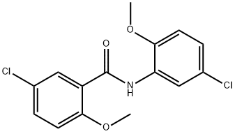 5-chloro-N-(5-chloro-2-methoxyphenyl)-2-methoxybenzamide 结构式