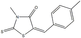 3-methyl-5-(4-methylbenzylidene)-2-thioxo-1,3-thiazolidin-4-one 结构式