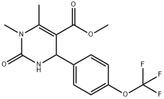 methyl 1,6-dimethyl-2-oxo-4-[4-(trifluoromethoxy)phenyl]-1,2,3,4-tetrahydropyrimidine-5-carboxylate 结构式